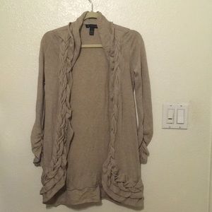 Long tan cardigan